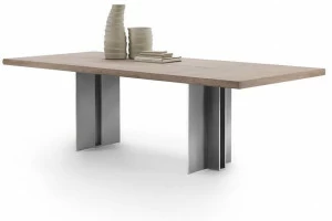 Flexform Прямоугольный стол с деревянной столешницей
