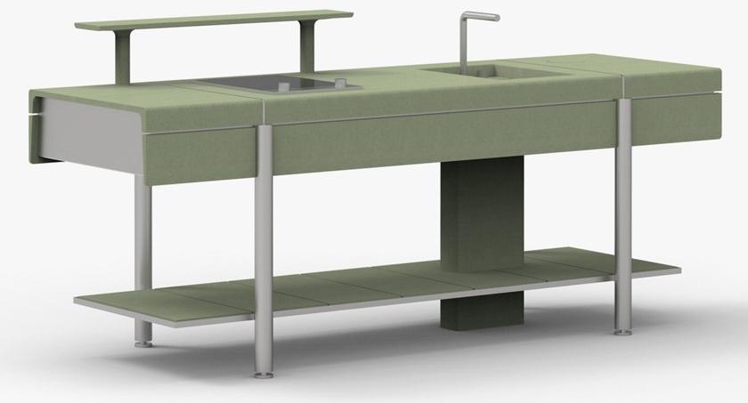 Elmar Отдельностоящий модуль со стальными и бетонными полками sun-id-1388379 - Вид №2