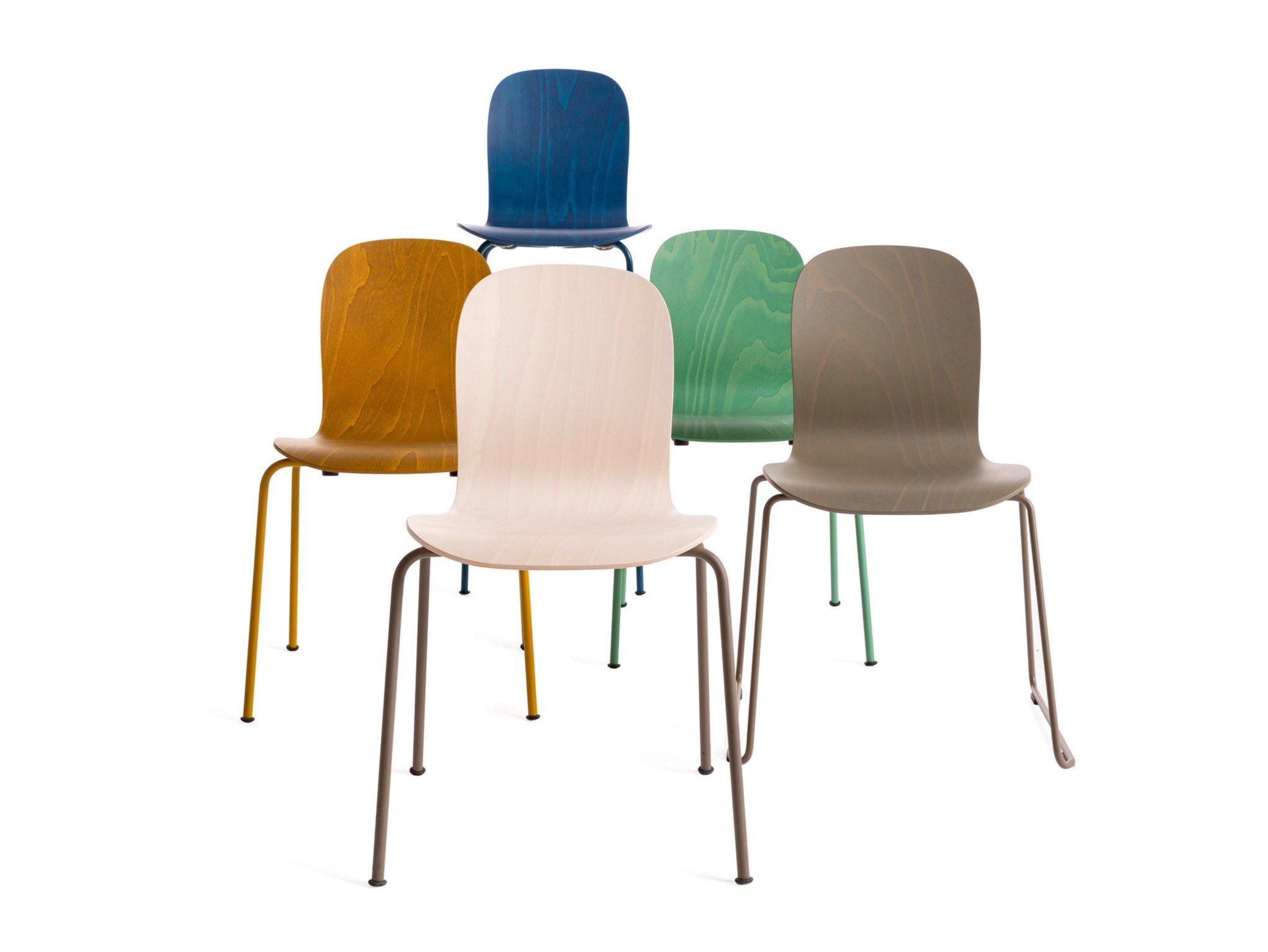 Стул из бука с регулируемой высотой для залов ожидания CAPPELLINI Tate Color ARCH-00025729 - Вид №3