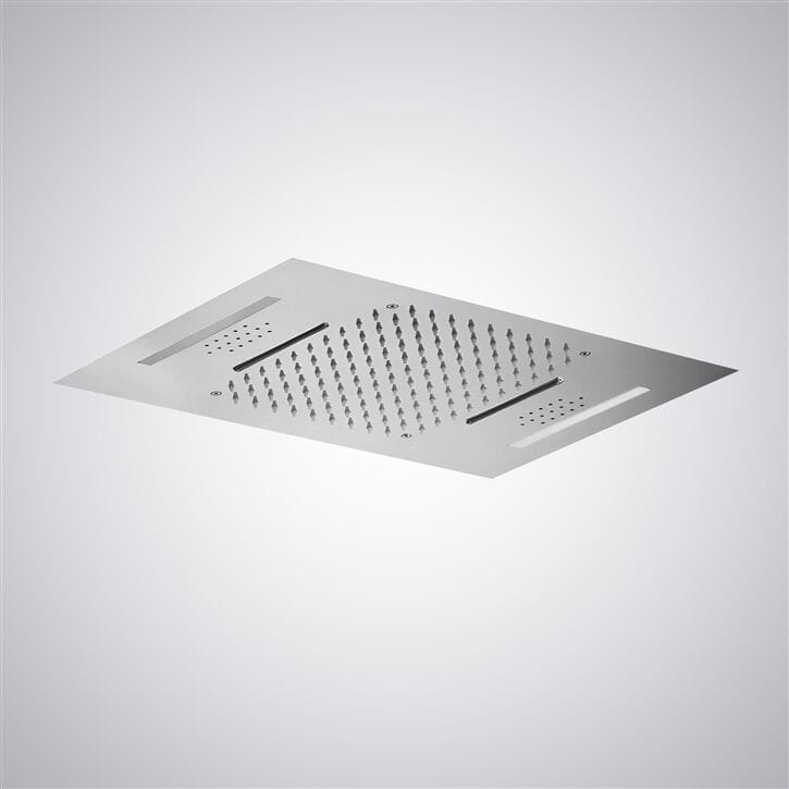 Прямоугольная потолочная душевая головка из нержавеющей стали с освещением Fontana Showers BINASCO ARCH-00148384 - Вид №1