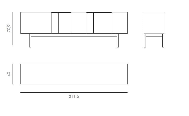 Шкаф с дверями и открытыми отсеками Novamobili ARCH-00077712 - Вид №7