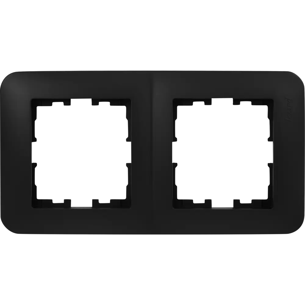 Рамка для розеток и выключателей Lezard Karina Life 2 поста вертикальная цвет черный бархат STLM-2072725