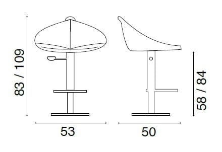 Высокий кожаный стул Fasem Fiorile ARCH-00092361 - Вид №6