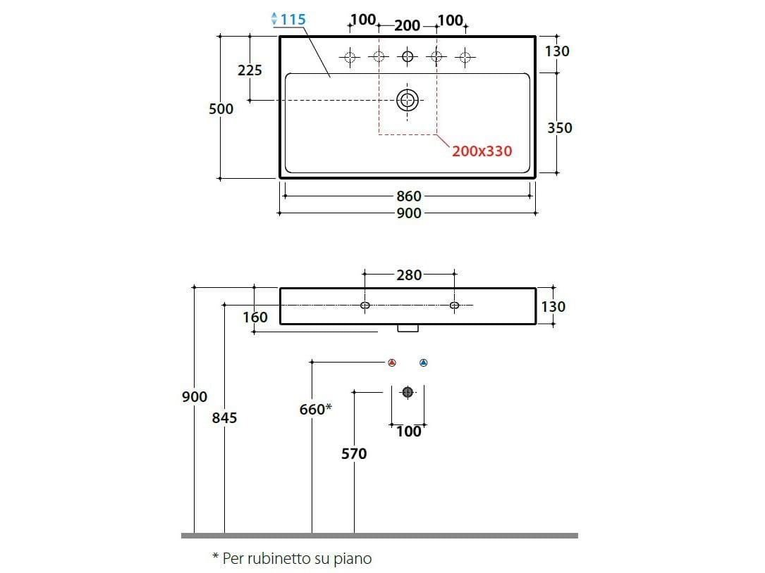 Одинарная керамическая раковина с переливом Ceramica Globo классика ARCH-00138359 - Вид №2