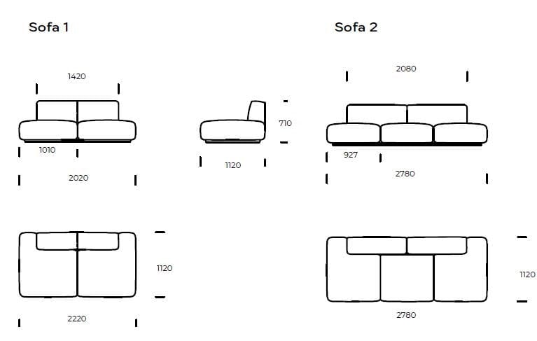 2-местный тканевый диван Nobonobo Марго ARCH-00084644 - Вид №5