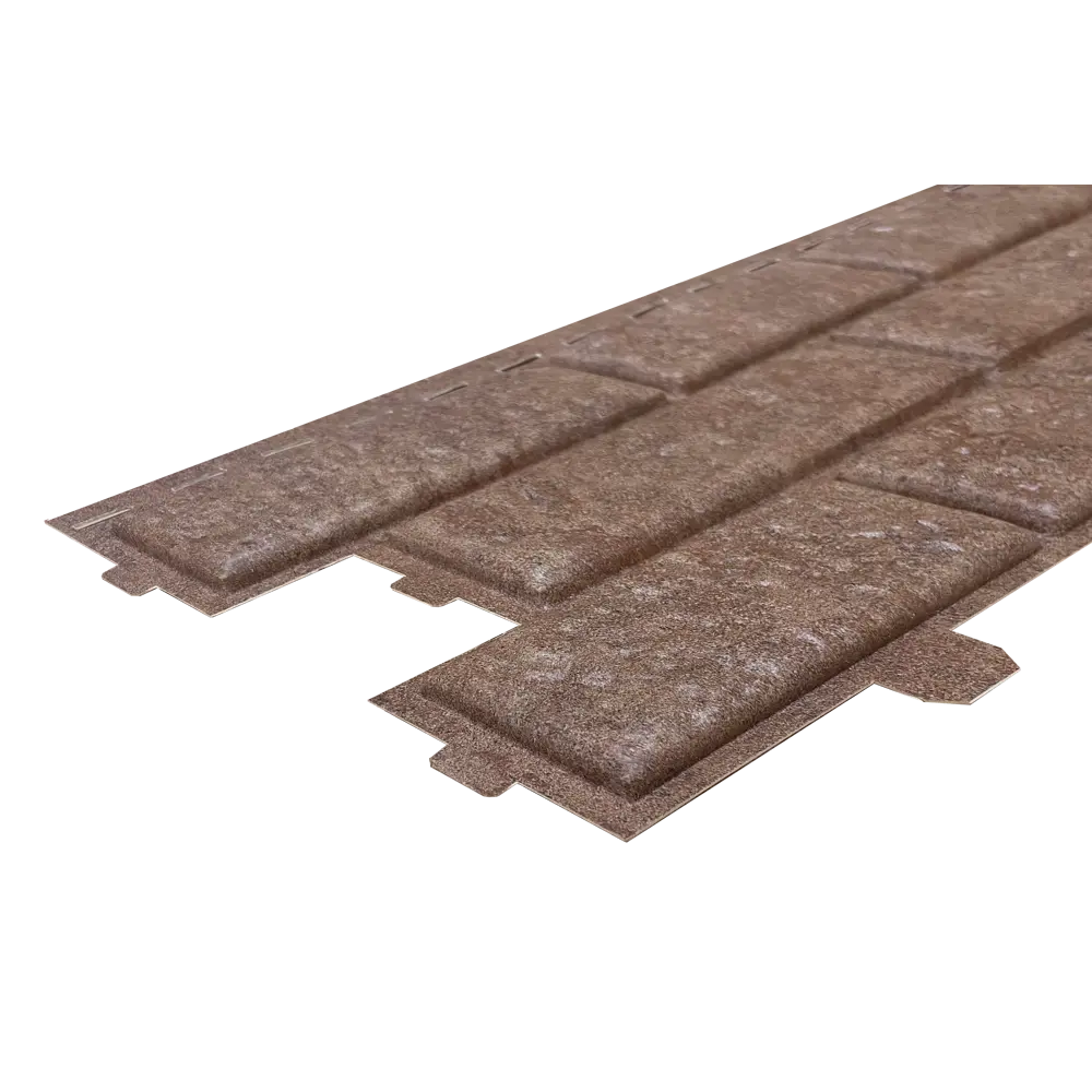 Сайдинг ПВХ кирпич 2 м коричневый FINEBER BrickHouse STLM-2110980 - Вид №1