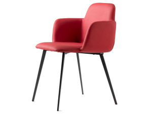 Кожаный стул с подлокотниками