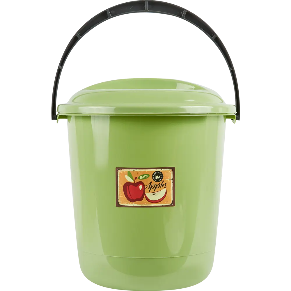 Ведро с крышкой Spin&Clean VITAmania 7 л пластик зеленый STLM-2126134 - Вид №2