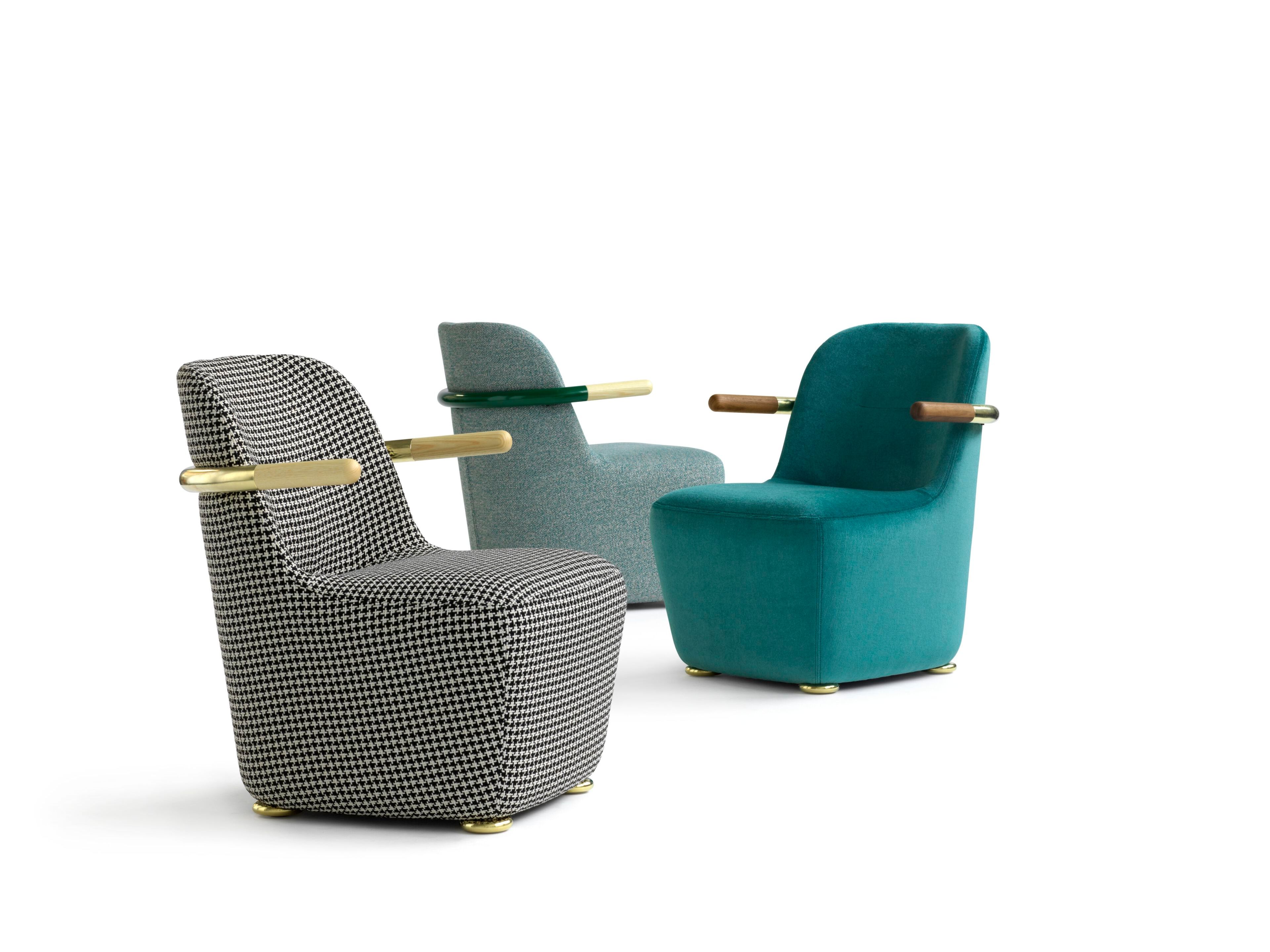 Тканевое кресло с подлокотниками Bla Station JACKSON ARCH-00009009 - Вид №3