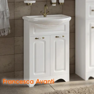 92004981 Тумба напольная с раковиной Francesca avanti M-1001014 56см цвет белый STLM-1541463