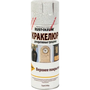 Краска аэрозольная кракелюр Rustoleum верхнее покрытие цвет белый 0.34 кг