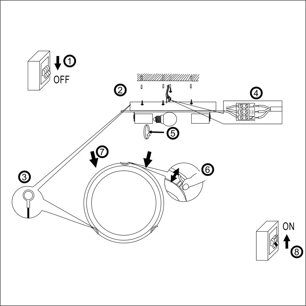 Россвет Багульник — настенно-потолочный светильник с природным рисунком 89426155 STLM-1575786 - Вид №13