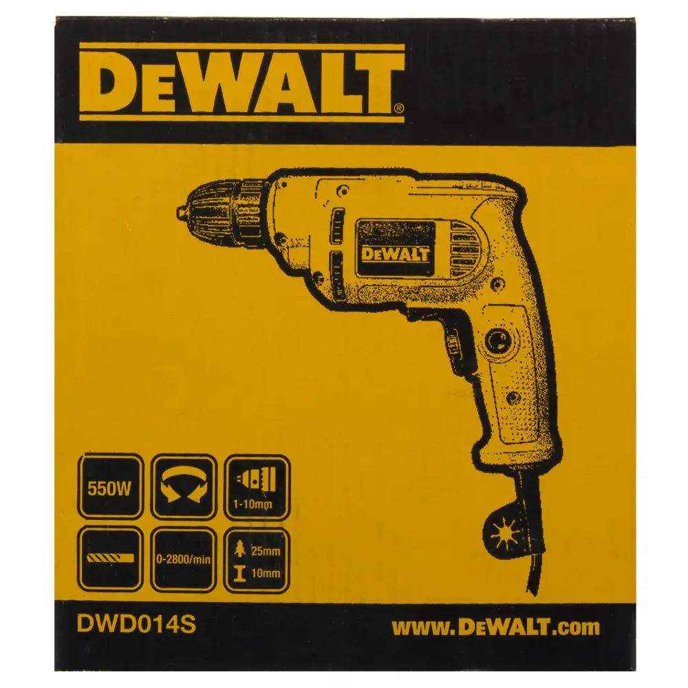 Дрель сетевая безударная DeWalt DWD014S, 550 Вт STLM-2085891 - Вид №2