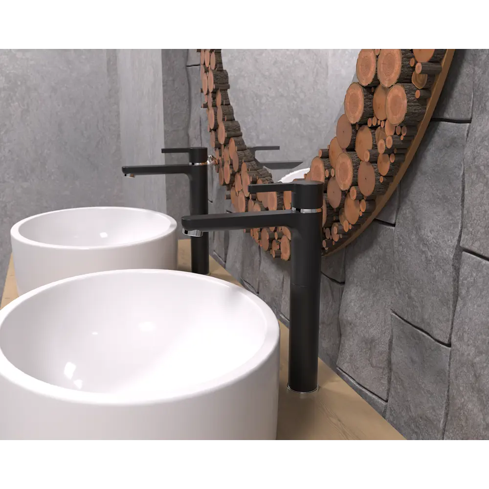 Смеситель для раковины Arena однорычажный высокий цвет чёрный Paini STLM-2123594 - Вид №4