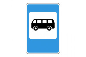 17440116 Дорожный знак Место остановки автобуса или троллейбуса 900*600 мм, пленка тип Б 5.16 ПРОТЭКТ