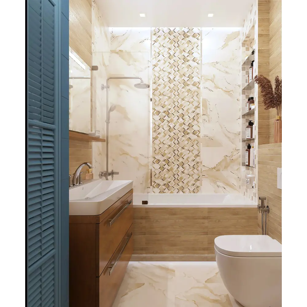 Плитка настенная Kerlife Calacatta Gold Rombi 31.5x63 см цвет бежевый 89071065 STLM-2206692 - Вид №1