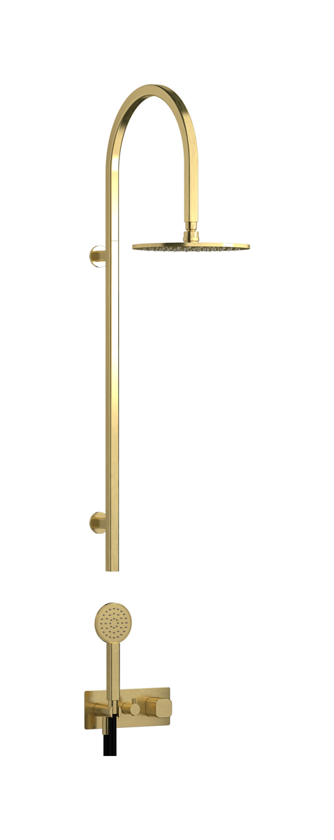 Душевая колонна в комплекте с душевым гарнитуром. WE ARE IB eo800on_1 Natural Brass Elio