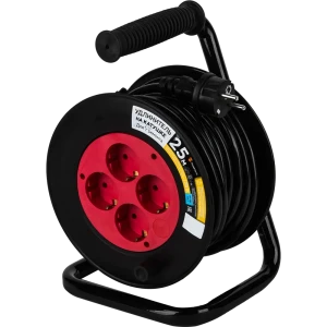 Удлинитель на катушке с заземлением Защита Про 4 розетки, 25 м