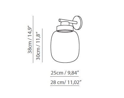 Настенный светильник из дутого стекла с фиксированной рукояткой Tooy Legier ARCH-00102840 - Вид №2