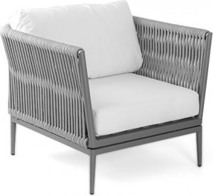A268A-1-grey "Касабланка" кресло плетеное, цвет серый 4SIS