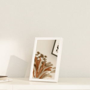 84466790 Зеркало декоративное настольное Inspire Lila, 11x16 см, цвет белый STLM-0050462 Santreyd