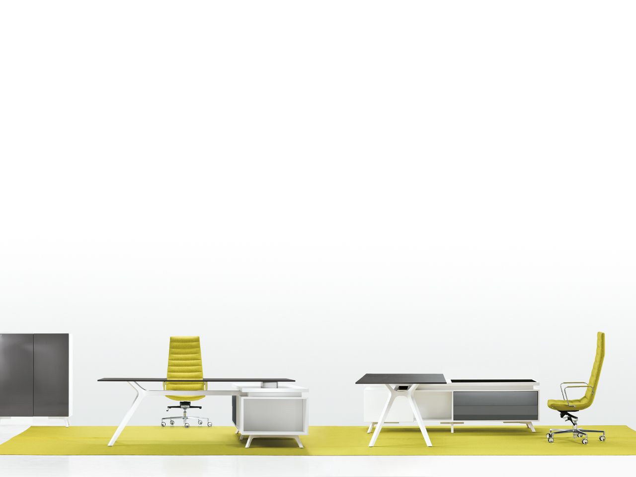 Прямоугольный секционный стол из дерева и стекла FREZZA Dr ARCH-00118532 - Вид №1