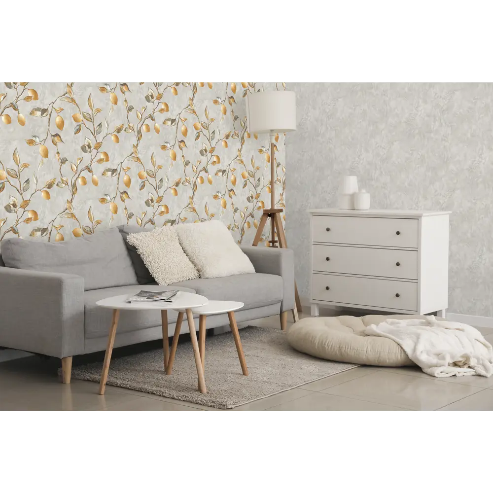 Обои флизелиновые Victoria Stenova Лимон серые 1.06 м VS587362 STLM-2077932 - Вид №1