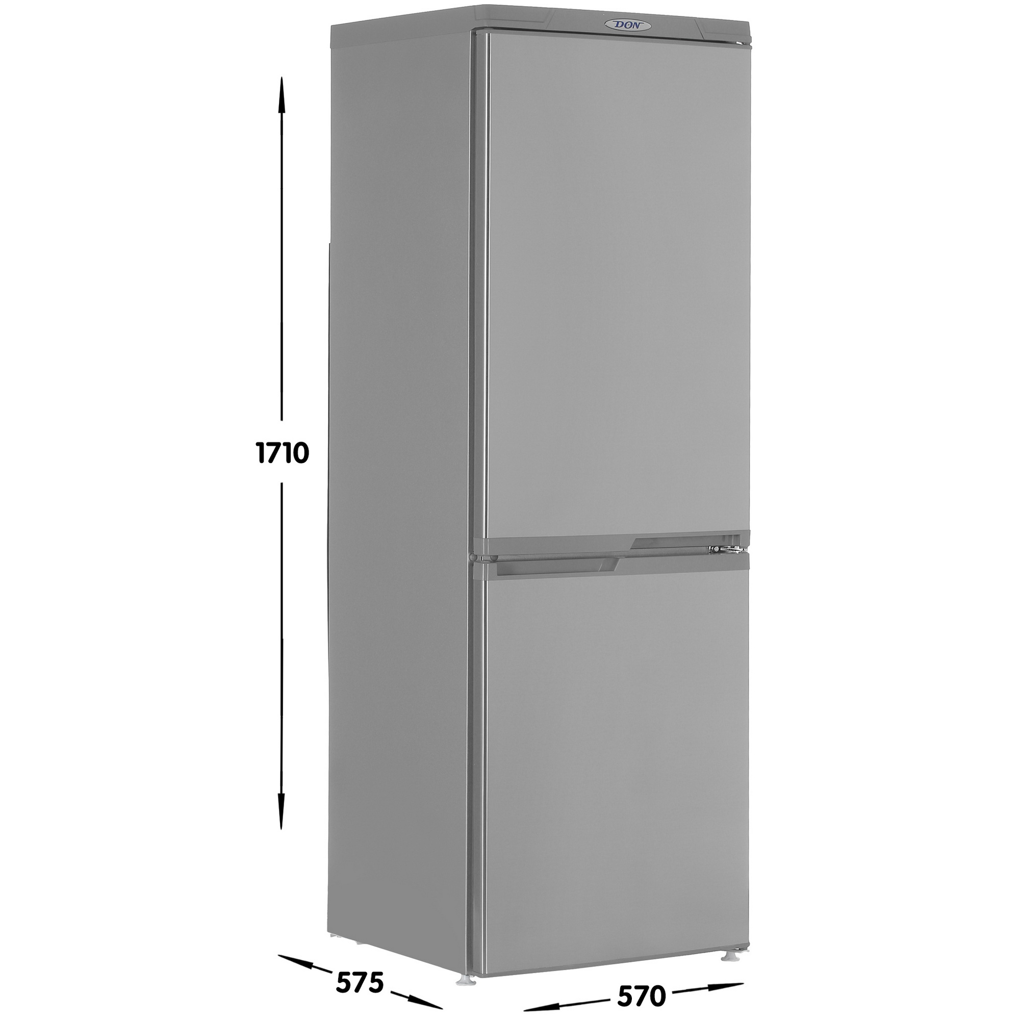 4721122 Холодильник с морозильником   DON R-290 NG серебристый STDN-0021667 - Вид №6