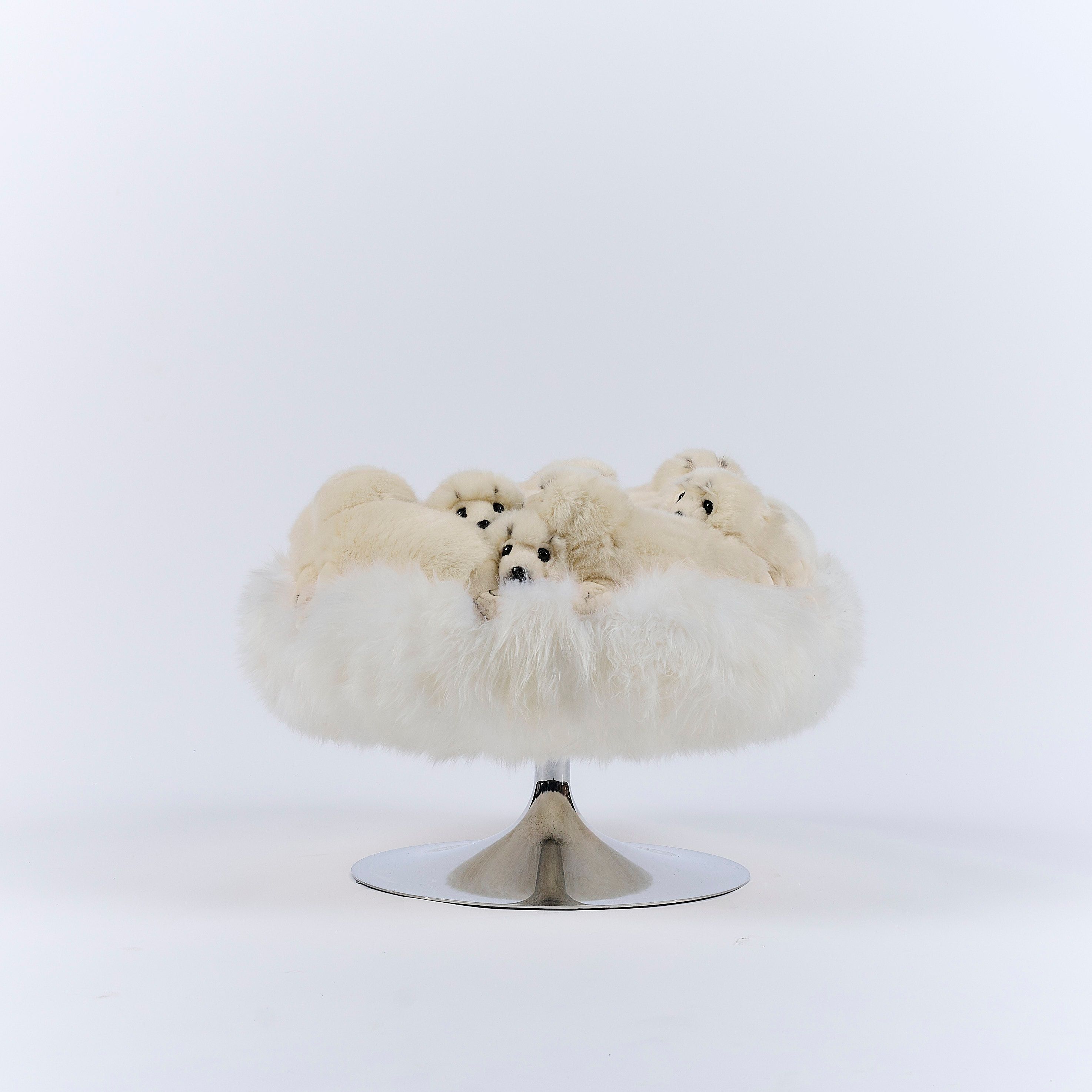 Полиэстер круглый пуф APCOLLECTION Снежный котик ARCH-00108846 - Вид №1