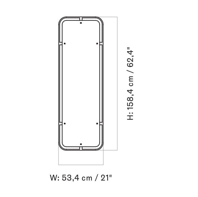 Прямоугольное настенное латунное зеркало Audo Copenhagen Nimbus ARCH-00148686 - Вид №10