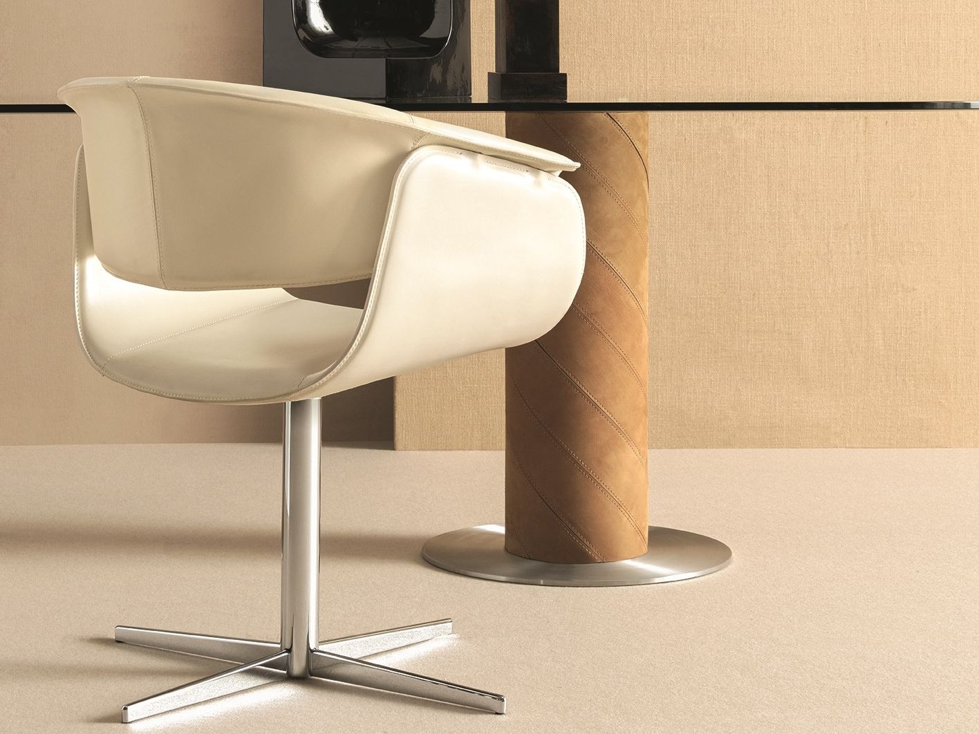 Кожаный стул с подлокотниками Fasem Airlux ARCH-00144525