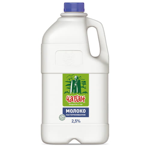 Молоко пастеризованное Чабан 2,5% 1900 г БЗМЖ Santreyd 20755 - Вид №1