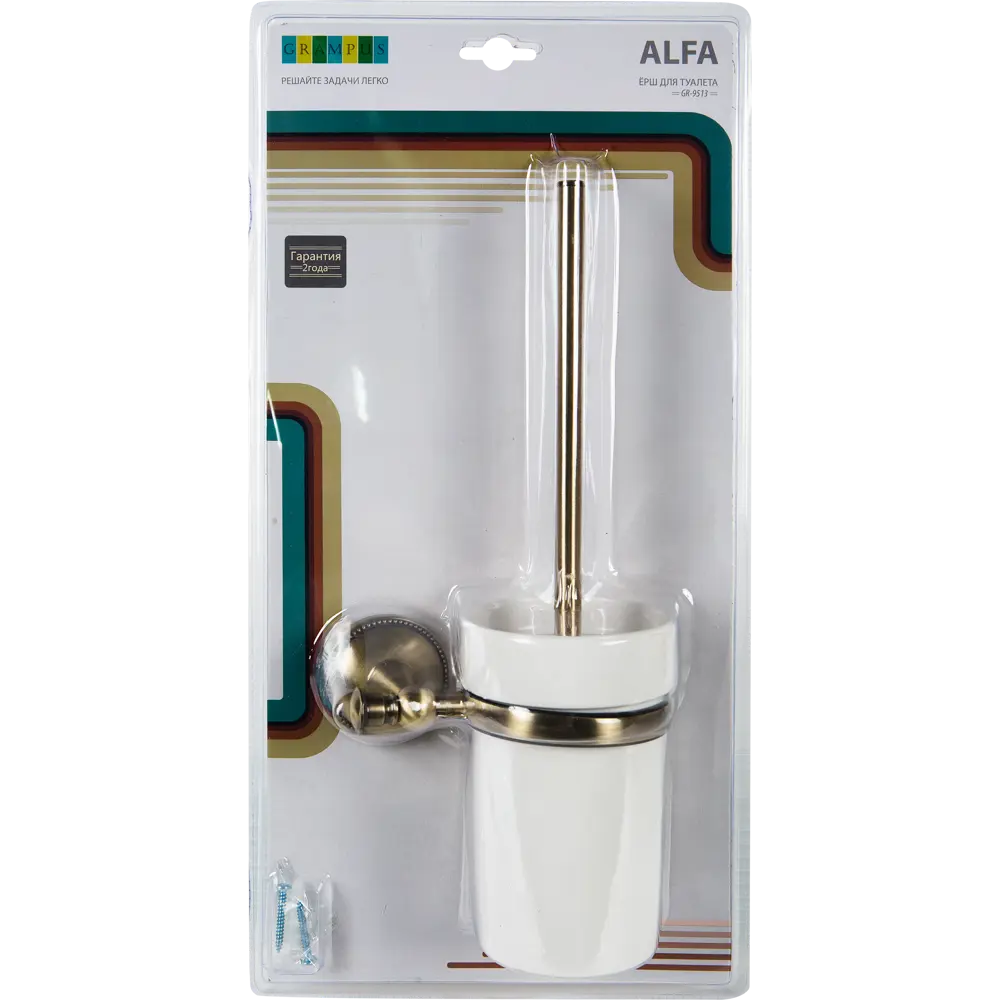 Ёрш для унитаза Grampus Alfa цвет бронзовый STLM-2084241 - Вид №1