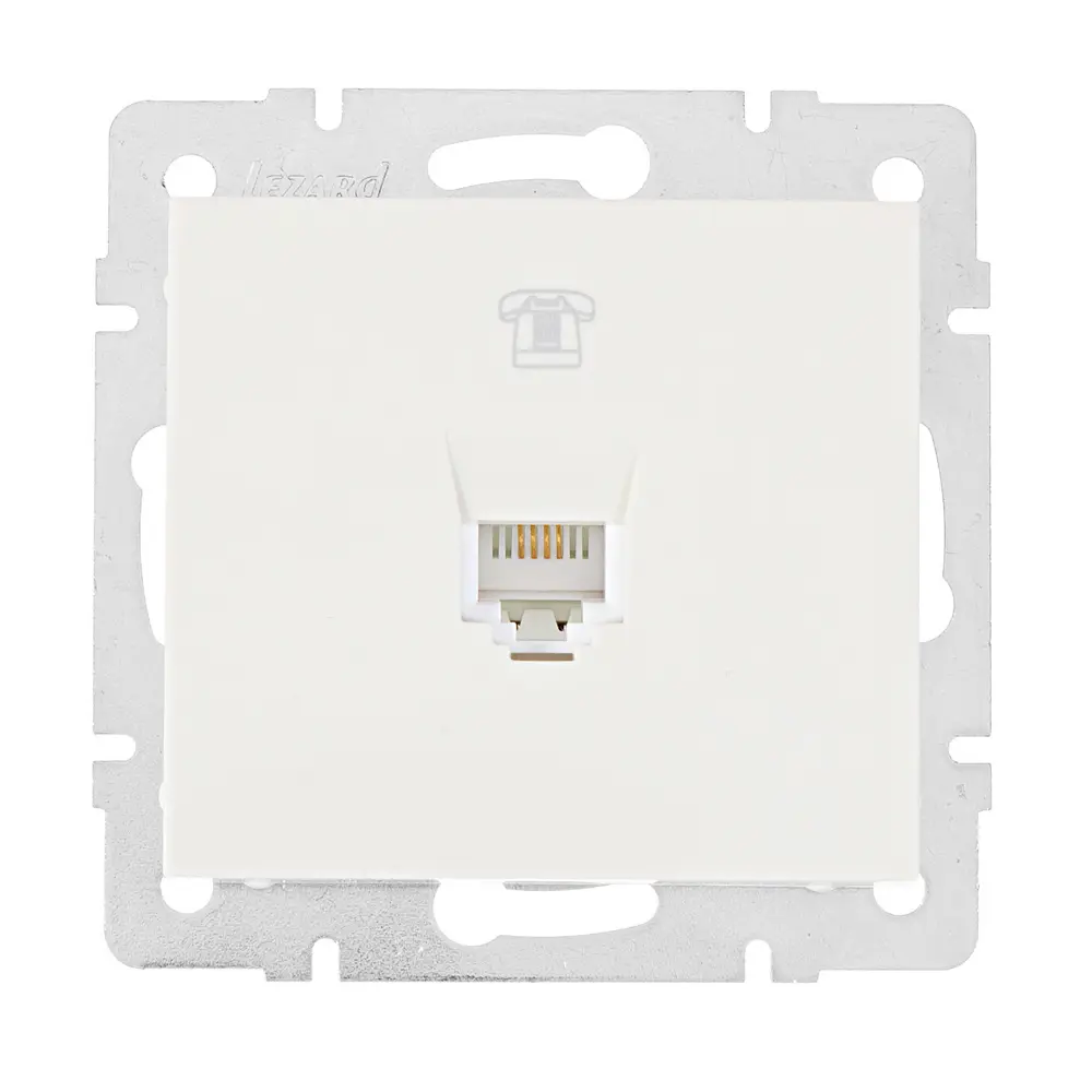 Телефонная розетка встраиваемая Lezard Rain RJ11, цвет бежевый STLM-2193862