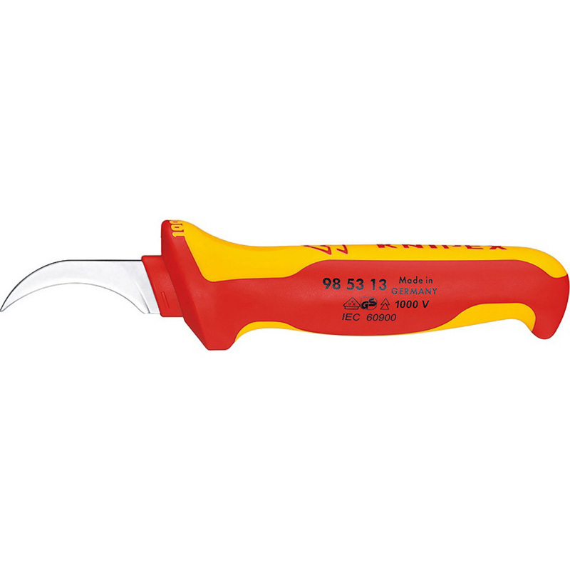 90162955 Нож для снятия изоляции KN-985313 с электроизолированной мультикомпонентной ручкой 1000 V STLM-0120847 KNIPEX
