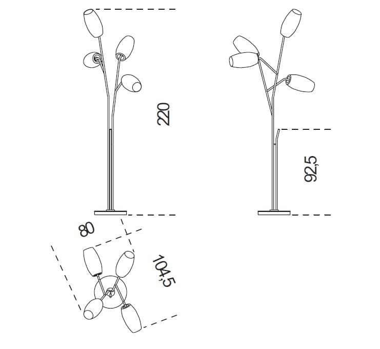 Кристалл светодиодный торшер Gallotti&Radice Diantha ARCH-00022322 - Вид №2