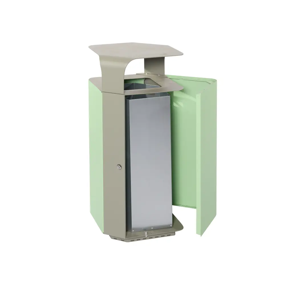 Урна Punto design Vega 78л металл серый STLM-2003707