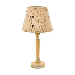 Настольная лампа бежевая с абажуром с принтом 46 см Thornhill 43243 EGLO КЛАССИЧЕСКИЕ 00-3834737 Бежевый;коричневый
