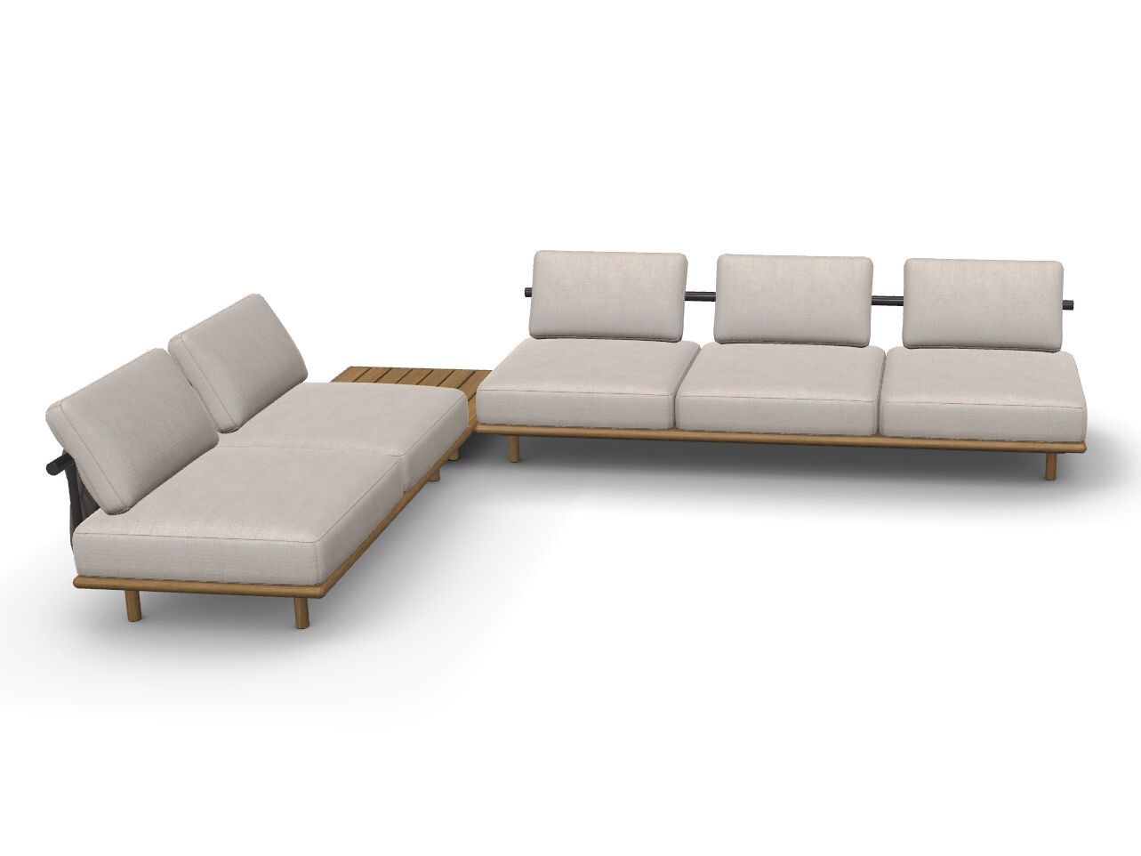 5-местный тканевый угловой садовый диван RODA ARCH-00105713