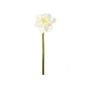 Белый Нарцисс декоративный на высокой ножке 54 см