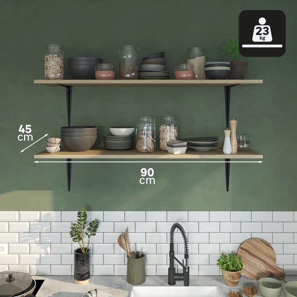 Утилитарный кронштейн Normo 30x35 см нагрузка до 23 кг цвет черный 89438015 STLM-2080673 Santreyd  - Вид №5