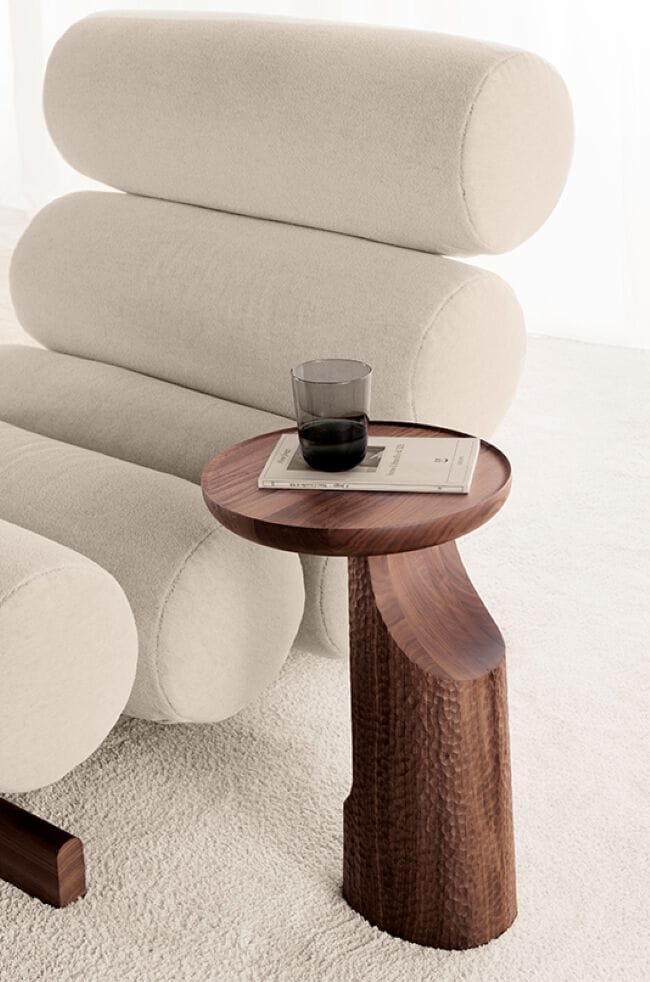 Круглый журнальный столик из массива дерева Vibieffe Quite luxury ARCH-00077320 - Вид №2