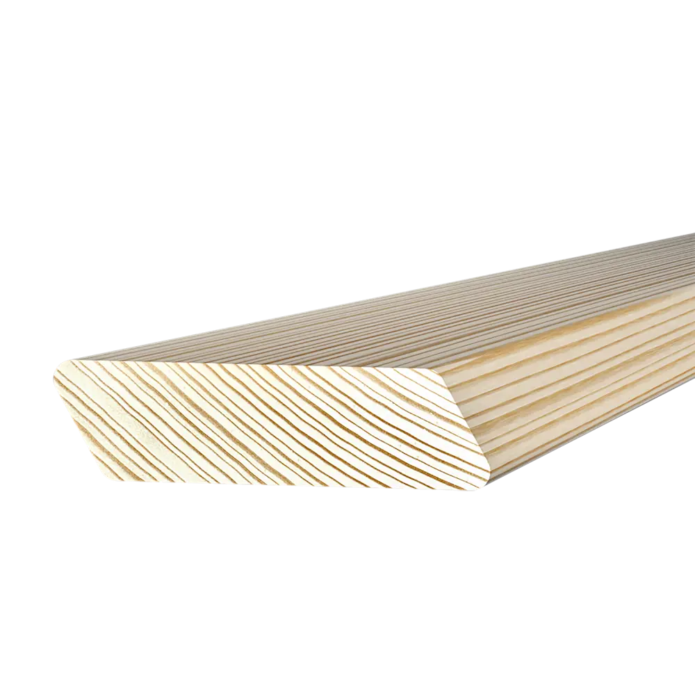 Брусок декоративный скошенный сращенный 19x70x3000 мм хвоя сорт Экстра без сучков АРЕЛАН STLM-2067745