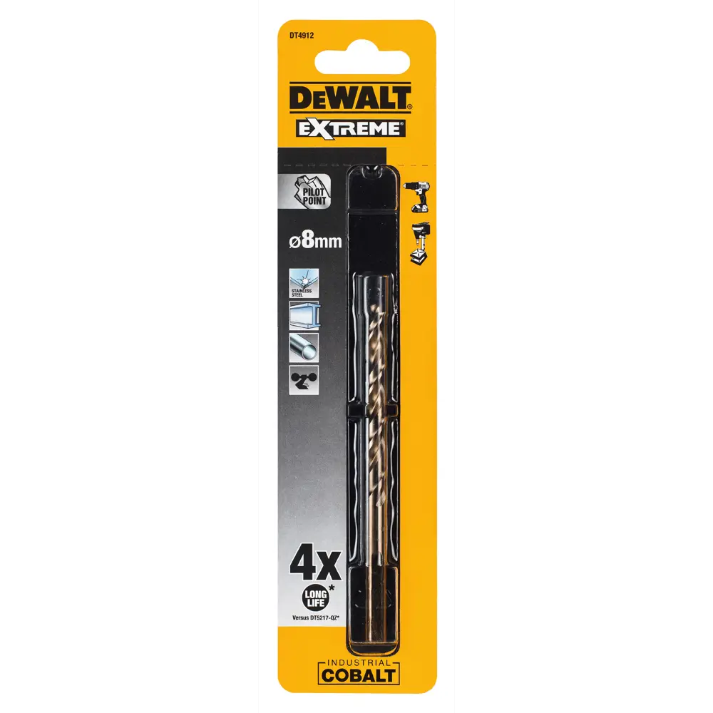 Сверло по металлу Dewalt 8х117 мм STLM-2182334 - Вид №1