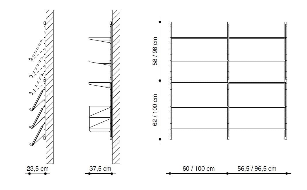 Односторонняя настенная витрина Caimi Brevetti Сократ ARCH-00124130 - Вид №4