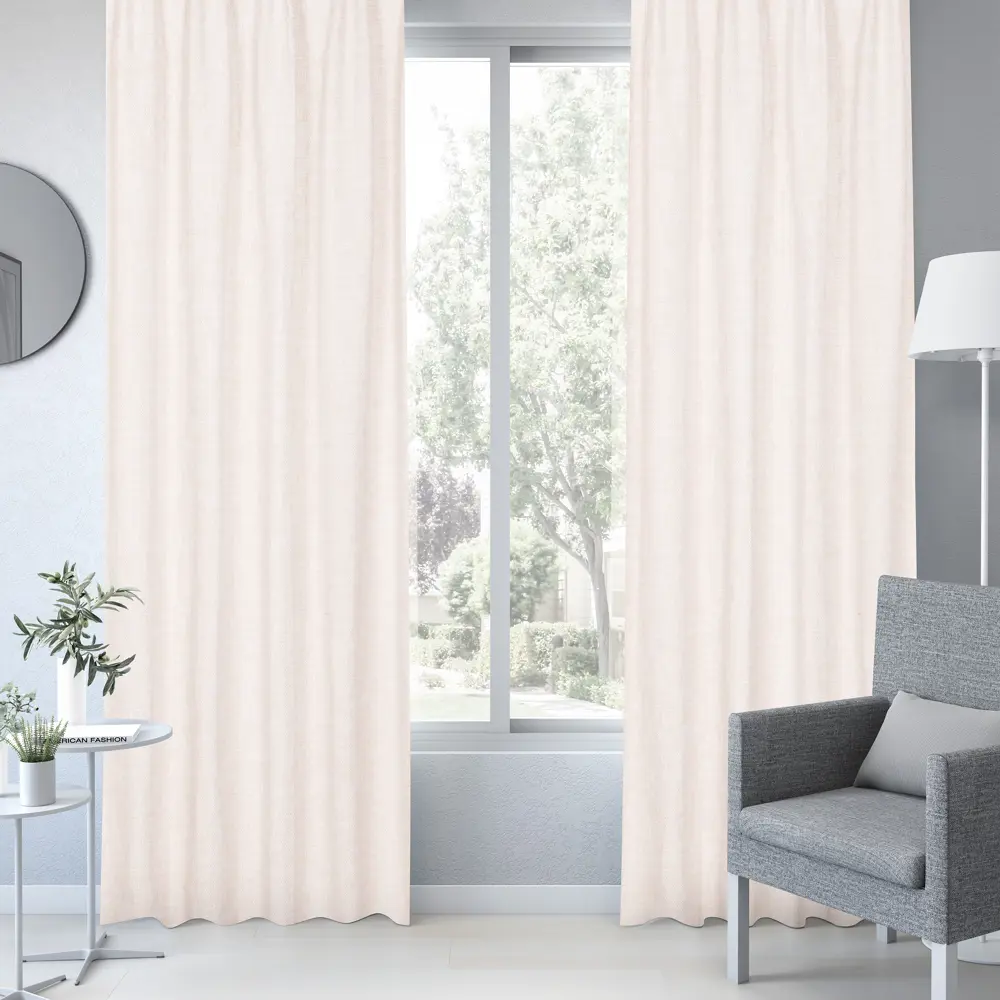 Штора на ленте Nambroca 160x280 см цвет бежевый INSPIRE STLM-2192754 - Вид №3