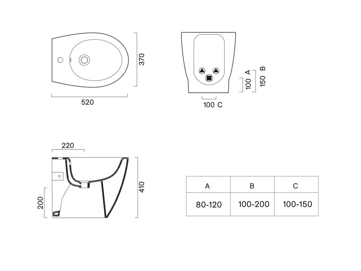 Напольное биде с переливом CERAMICA CATALANO Italy ARCH-00053521 - Вид №3