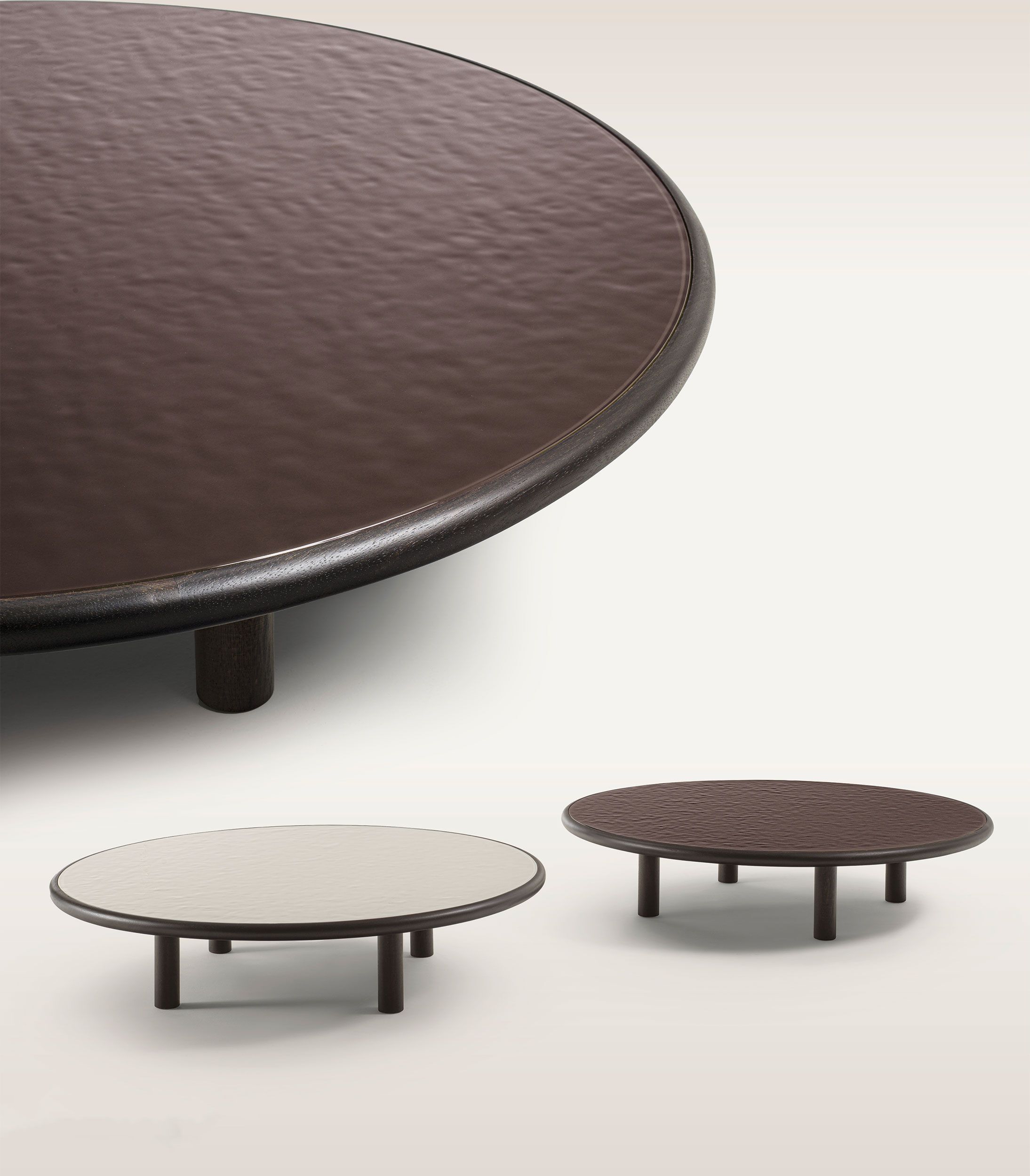 Стеклянный ироко круглый низкий садовый столик Longhi курорт ARCH-00084015 - Вид №2