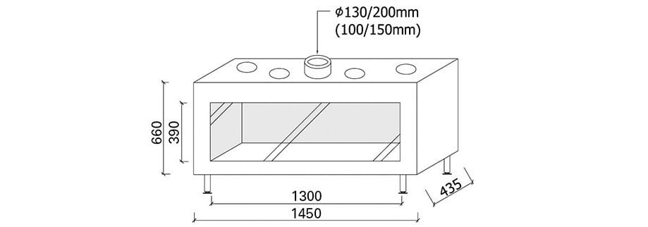 Газовый закрытый камин Metalfire ARCH-00107024 - Вид №4