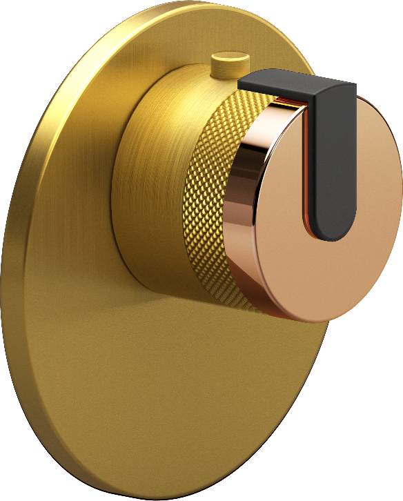 E-8027-R1RG-L1MBK-BAU-T Термостатический переключатель 3/4-Внешняя часть GRAFF MOD+